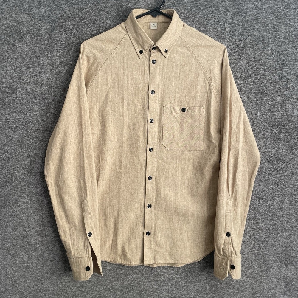 Freeman Seattle Men's Small (36) Long Sleeve Button Shirt Brown Made in USA